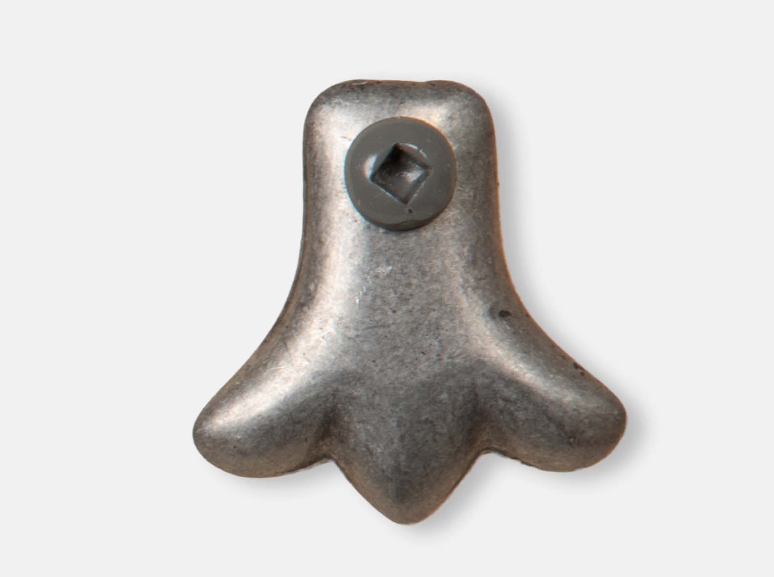 Pewter-finished Flora twist closure for inset lid wooden wine gift boxes.