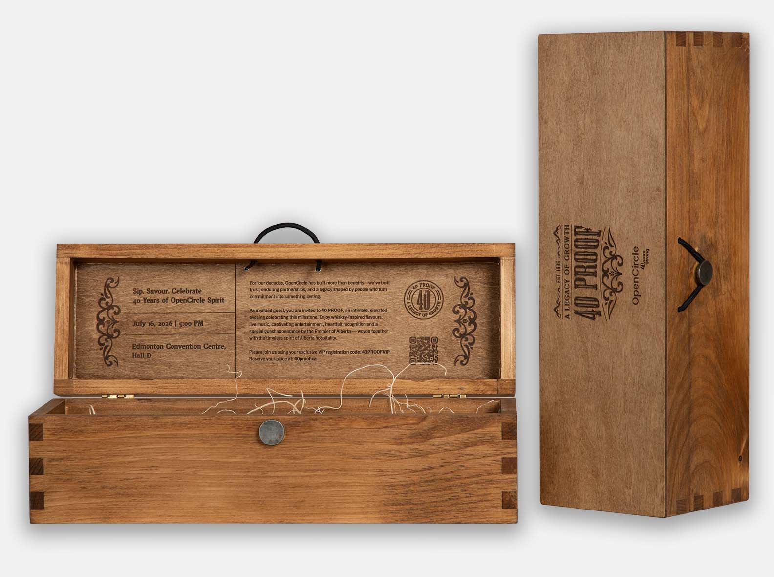 Our boxes are assembled using box joint construction which is a traditional method of joinery that adds strength and a premium look to your contents.